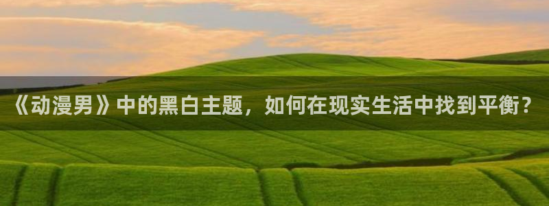 动漫天堂在线免费观看：《动漫男》中的黑白主题，如何在现实生活中找到平衡？